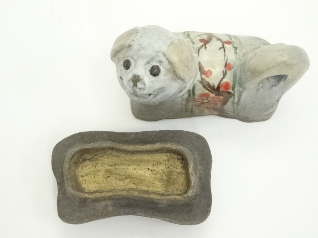  小倉健造　犬香合（共箱）